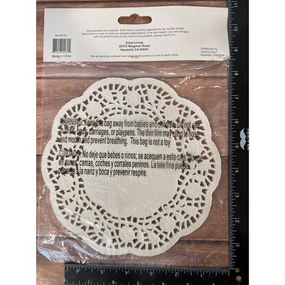 Round White Paper Doilies 7.5-Inch 40-Pack Disposable Decorative 9195 - Picture 2 of 2